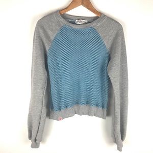 Wildfox Blue Mesh Sweatshirt Size M